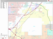 Commerce City Wall Map Premium Style